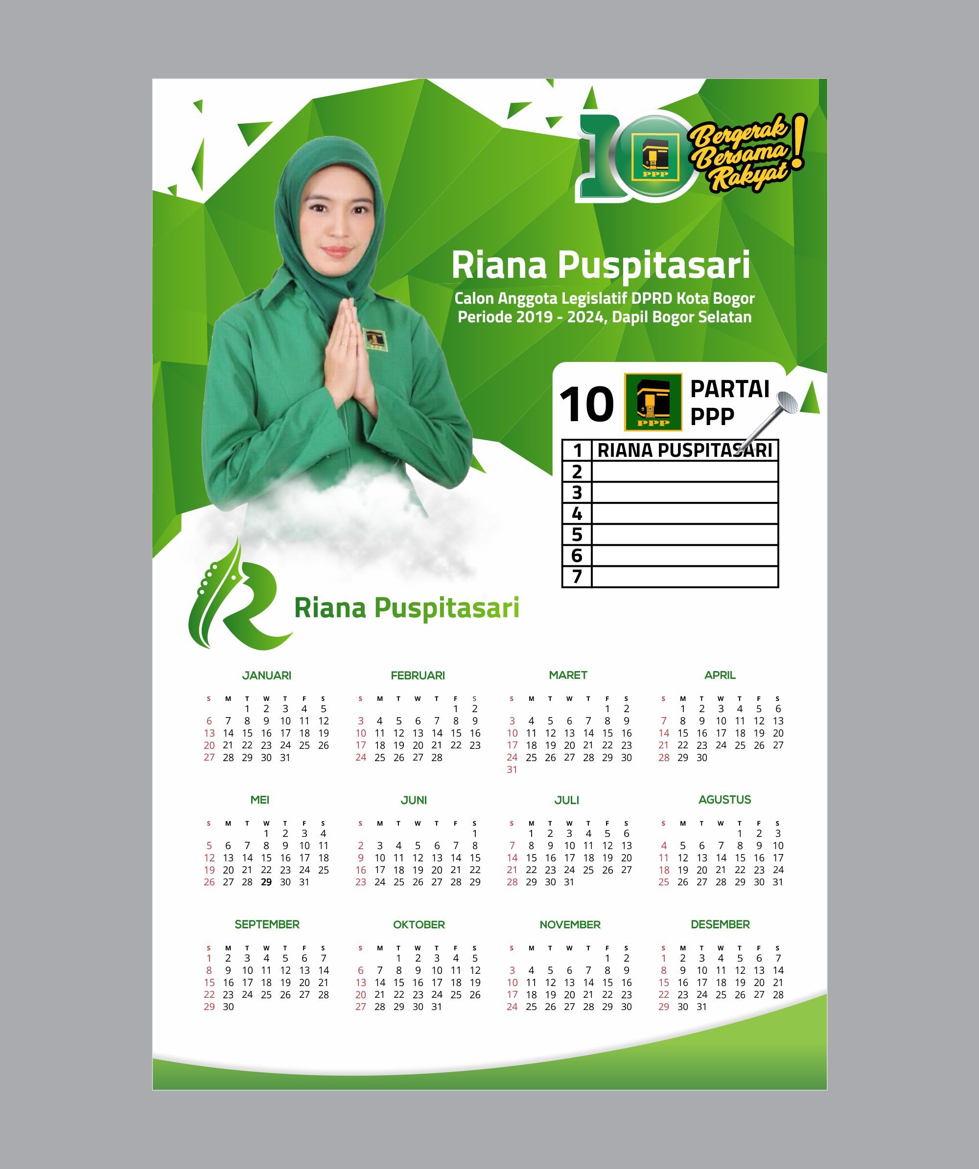 Desain kalender 4 lembar pesantren di tasikmalaya – Artofit