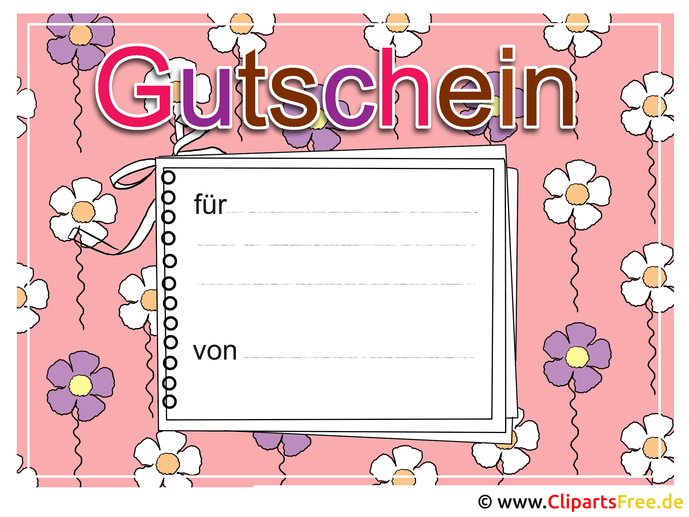 Gutschein Vorlage zum Ausdrucken