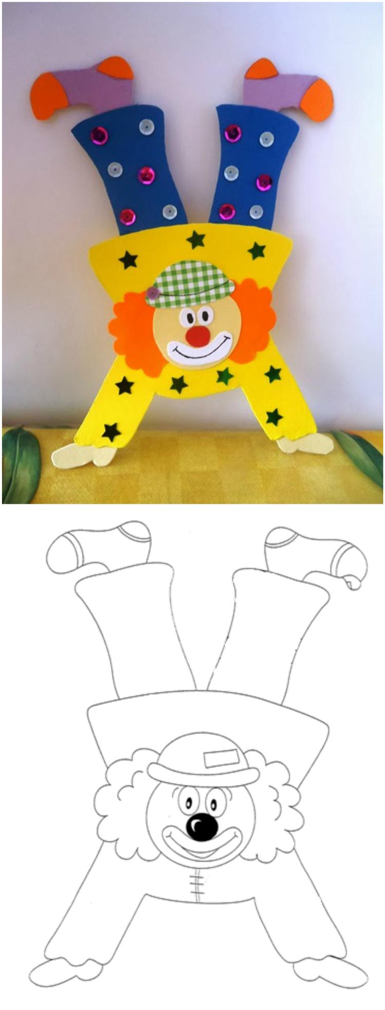 Clown Basteln Vorlage