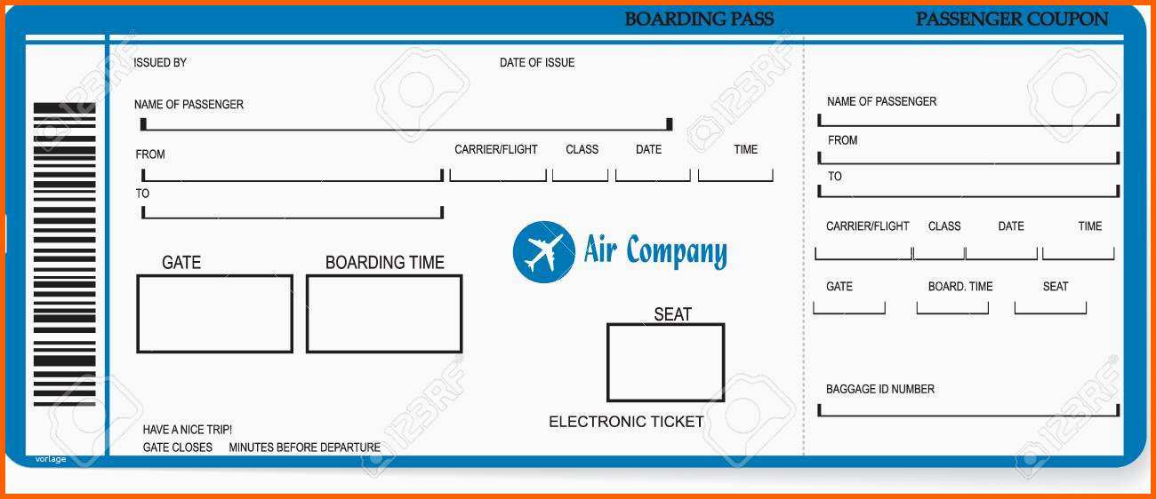 Flugticket Vorlage Zum Bearbeiten Kostenlos / Einladungskarten als