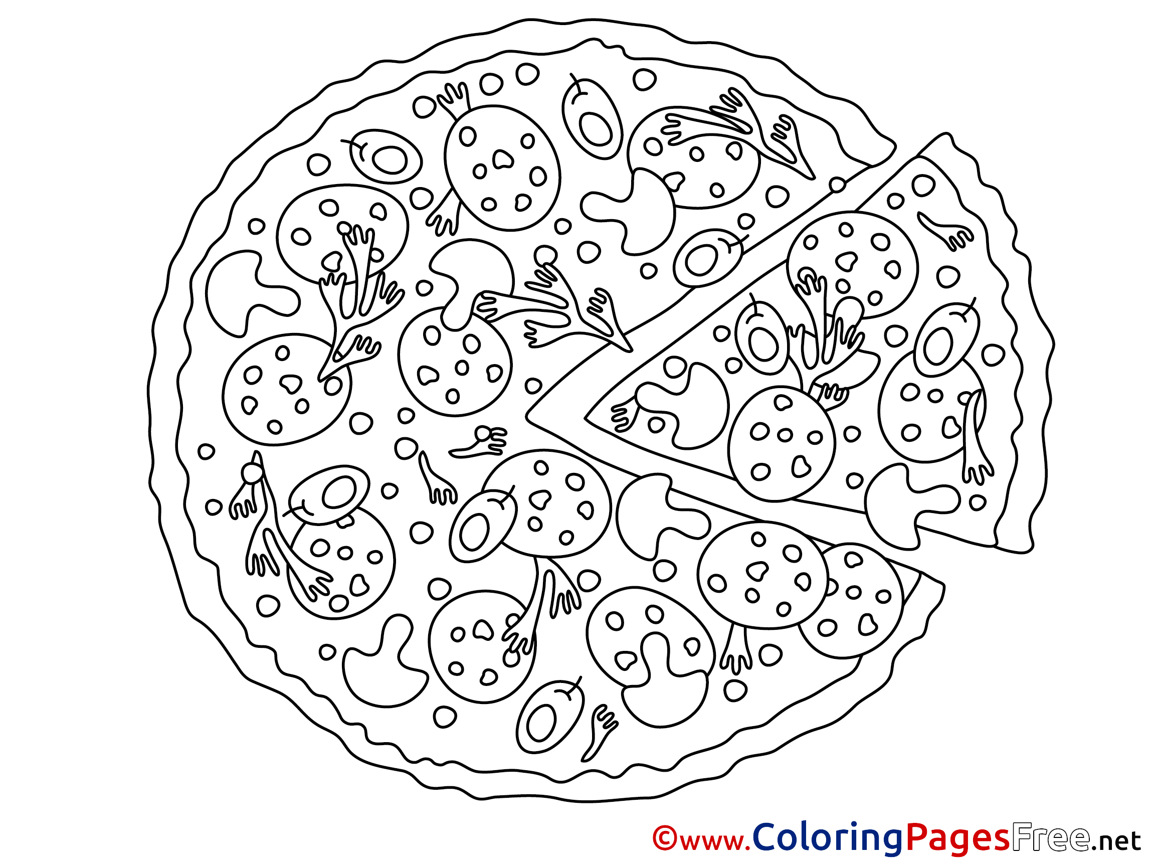 18 Playful Pizza Activities For Kids Socal Field Trips Sketch Coloring Page