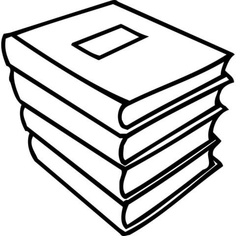 Bücherstapel Ausmalbild | Coloring books, Coloring pages to print