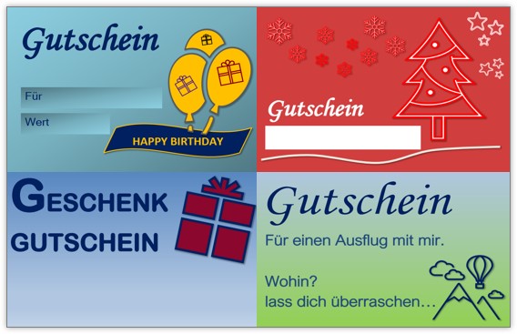 Gutschein Vorlagen kostenlos zum Ausdrucken - Alle-meine-Vorlagen.de