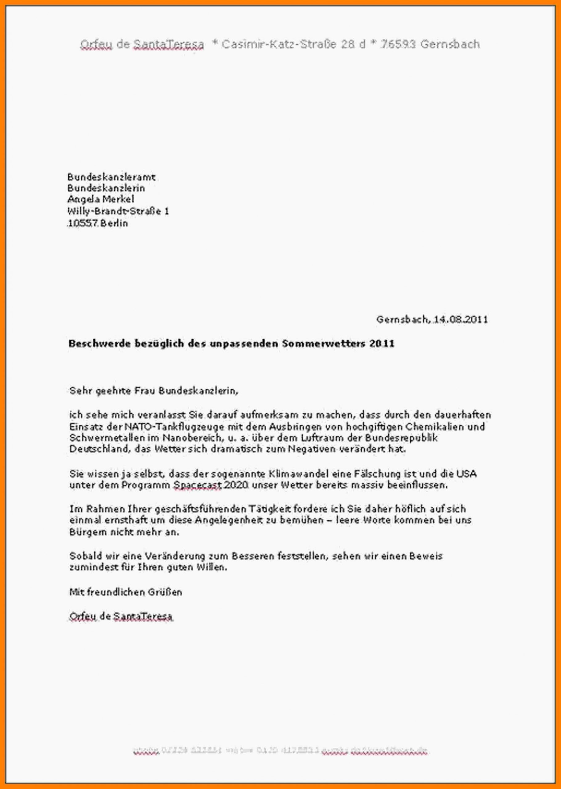 Eine Probe von 14 Eine Reklamation Schreiben Chartersnovaair