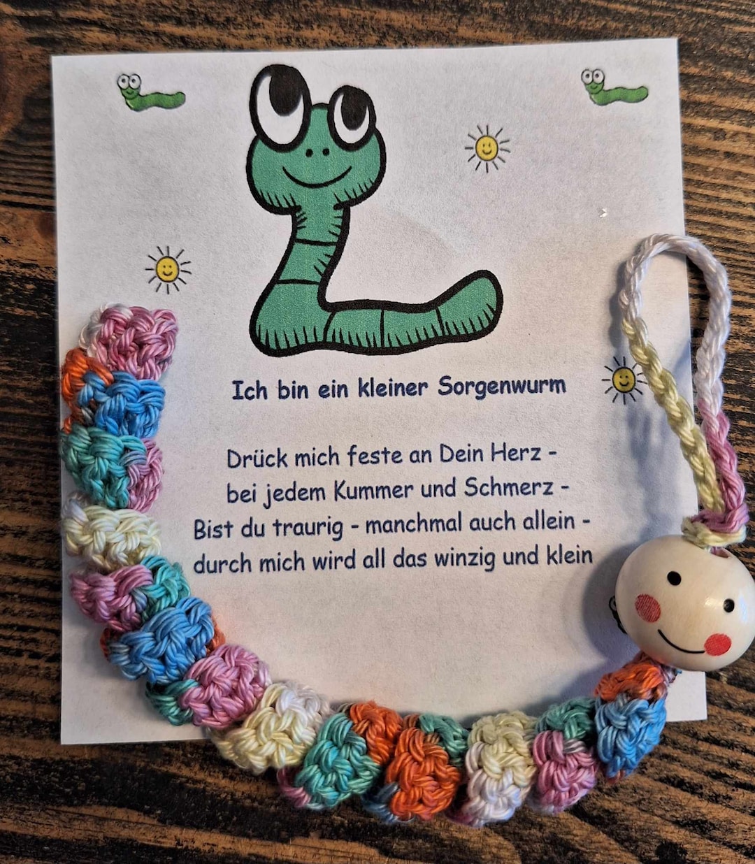 Sorgenwürmchen/ Glückswürmchen/Häkelwurm/ Worry worm - Etsy.de