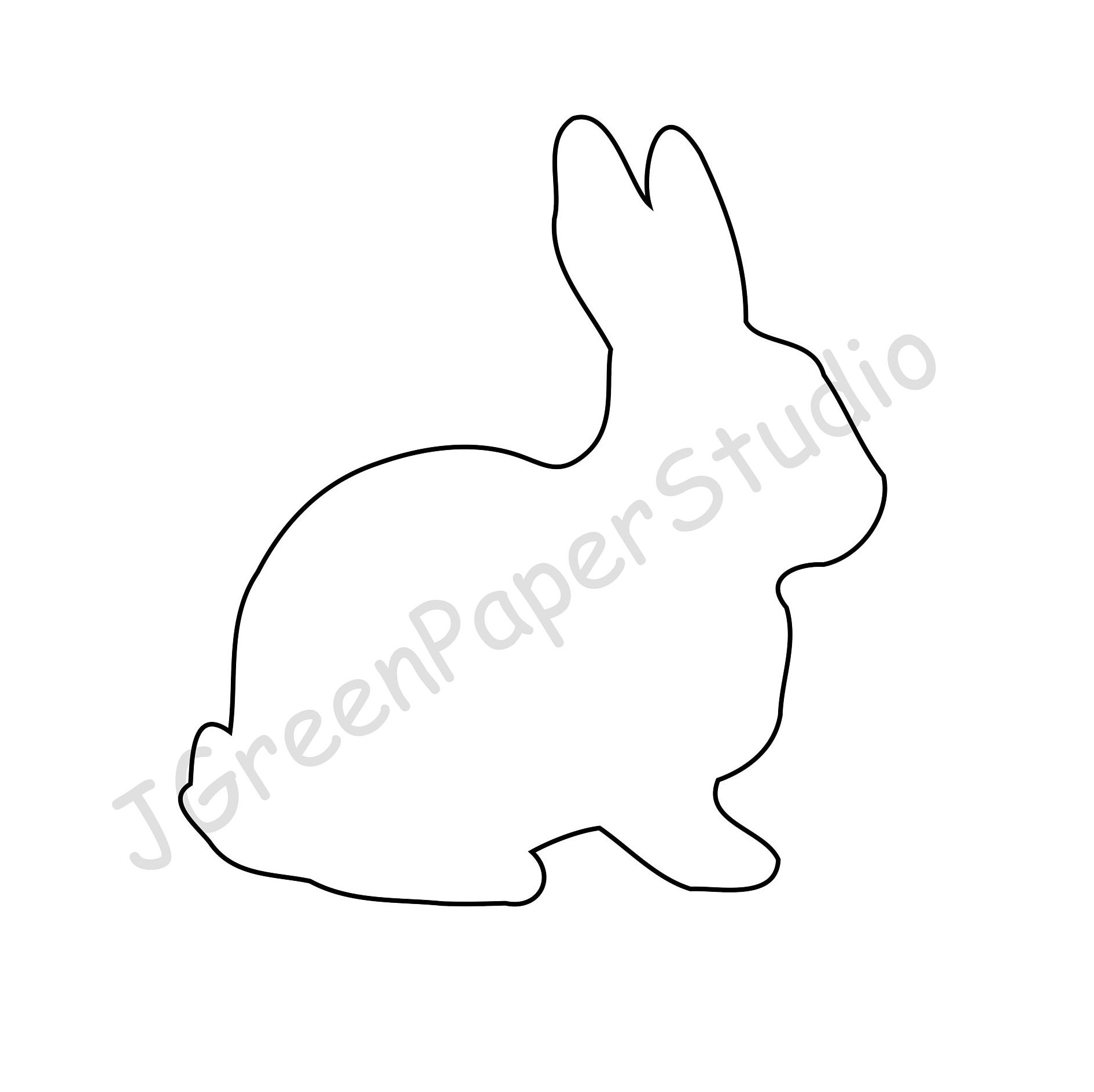 Printable Rabbit Template-pdf Digital Download Bunny Kids - Etsy UK