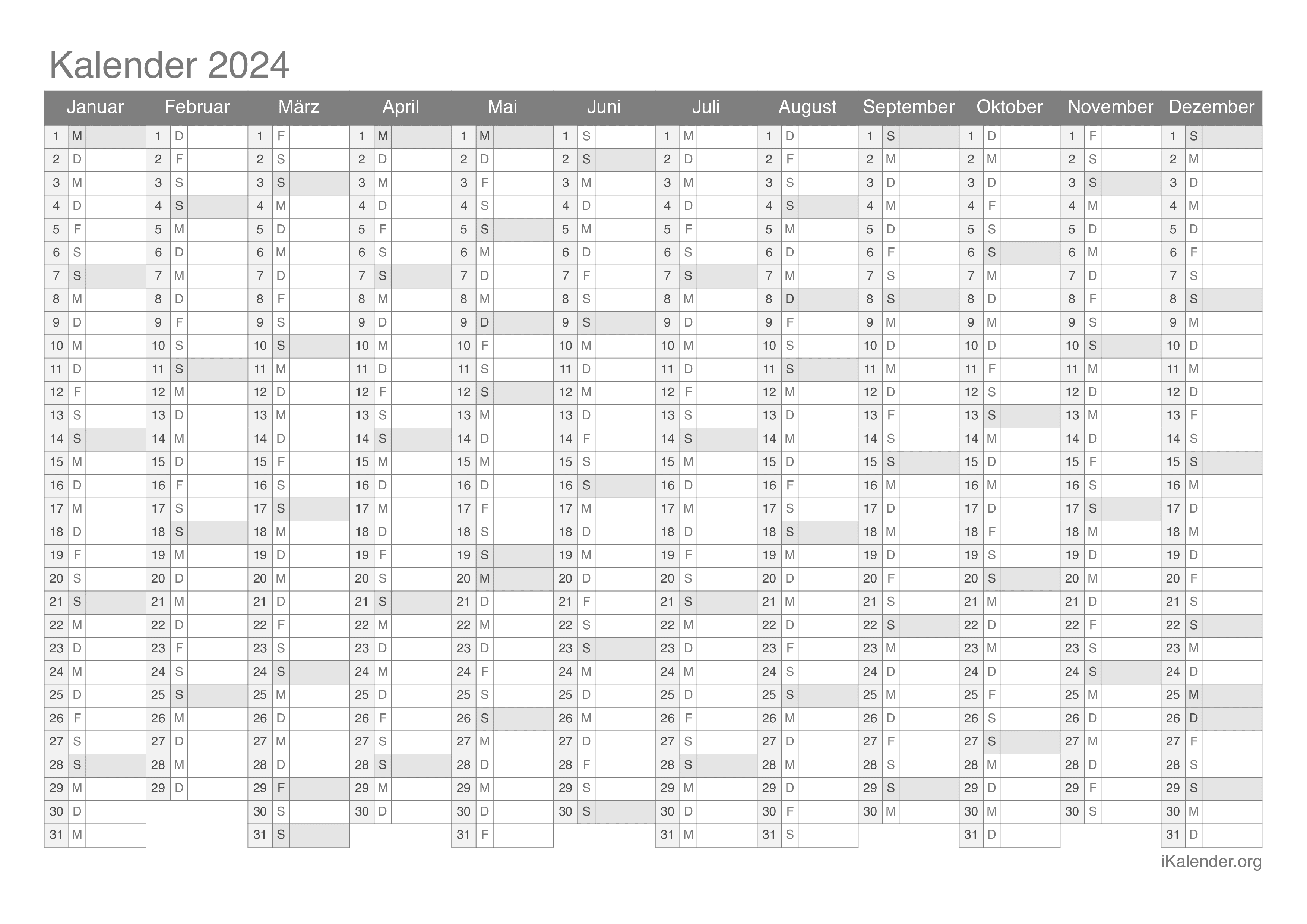 Kalender 2024 Zum Drucken - Fayre Jenilee
