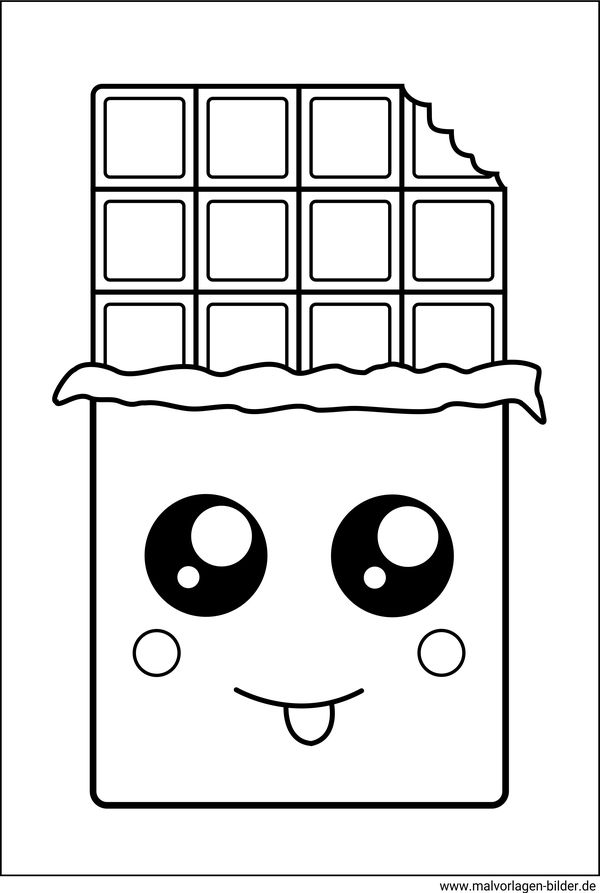 ausmalbilder schokolade