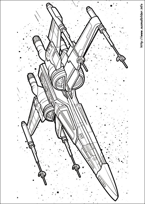 ausmalbilder star wars raumschiffe
