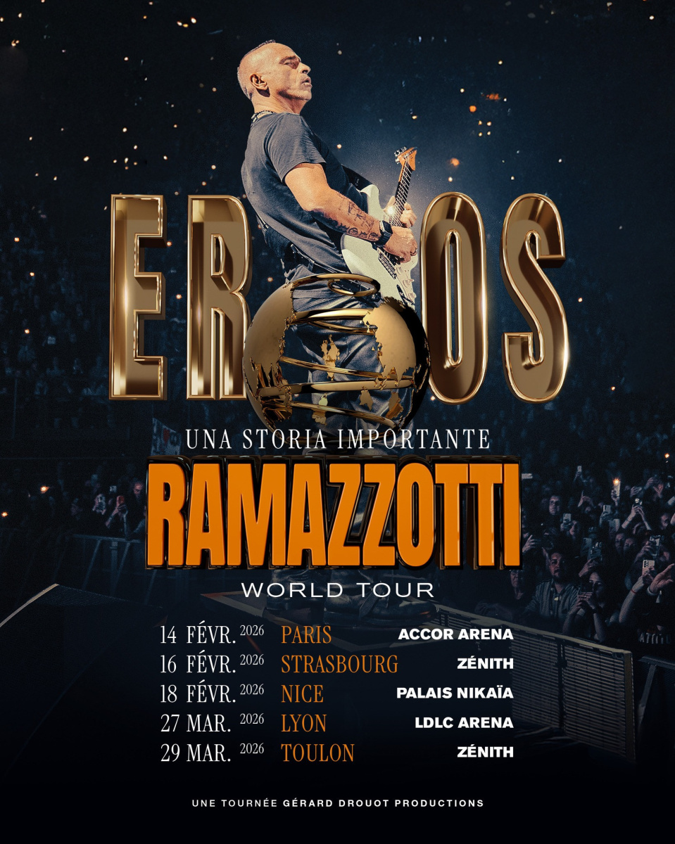  Eros Ramazzotti konsertoi Accor Arenalla Pariisissa helmikuussa 2026 Bildidee 