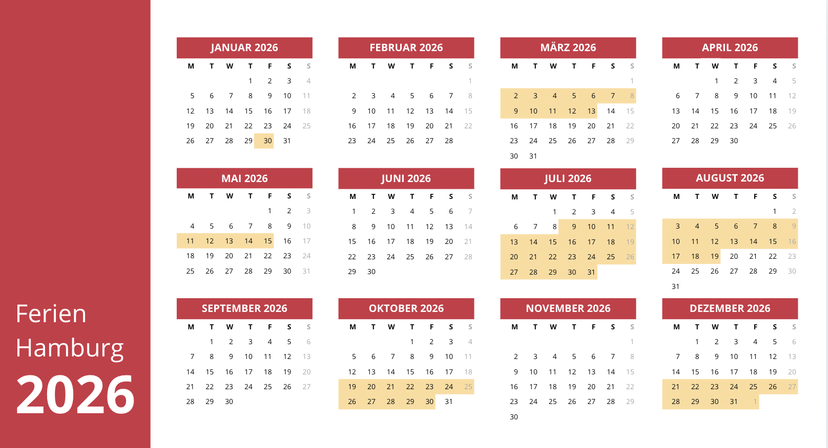  Ferien Hamburg 2026 – Schulferien und Feiertage im Überblick - Freizeitfun Motiv 
