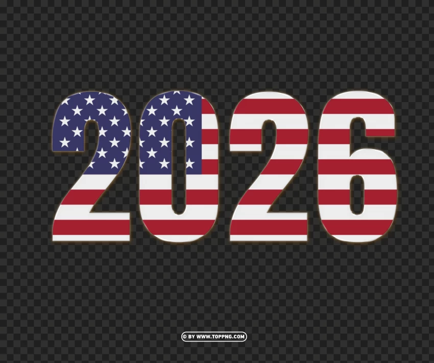  High Quality 2026 Usa Flag Text Png Image - Image ID 489121 