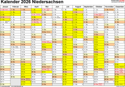  Foto zu Ferien Niedersachsen 2026 - Übersicht der Ferientermine 