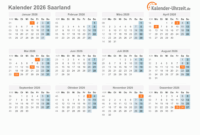 schulkalender saarland 2026