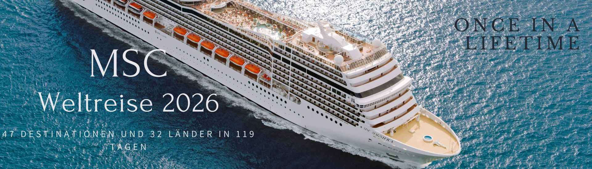  MSC Weltreise 2026 - once in a lifetime - Kreuzfahrten.net Bildidee 