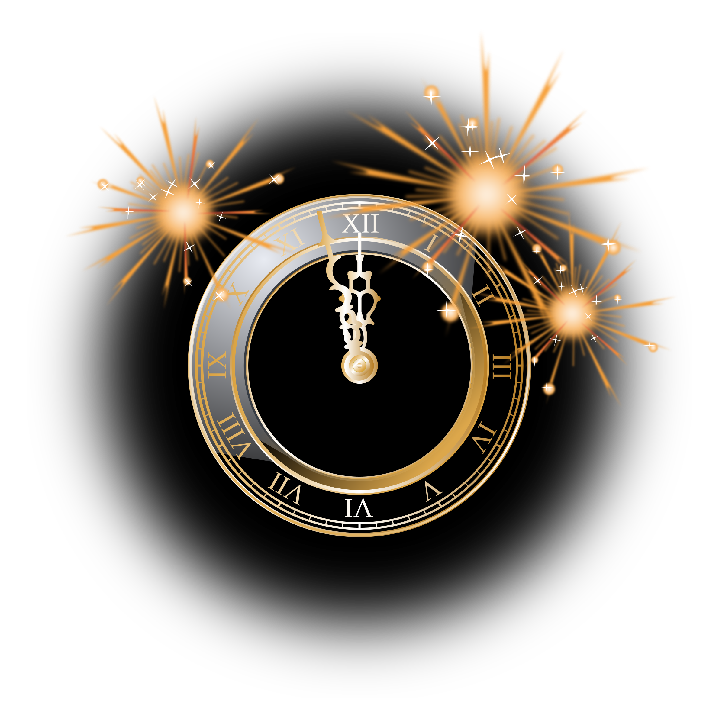  Clipart - New Year Clock Bildidee 