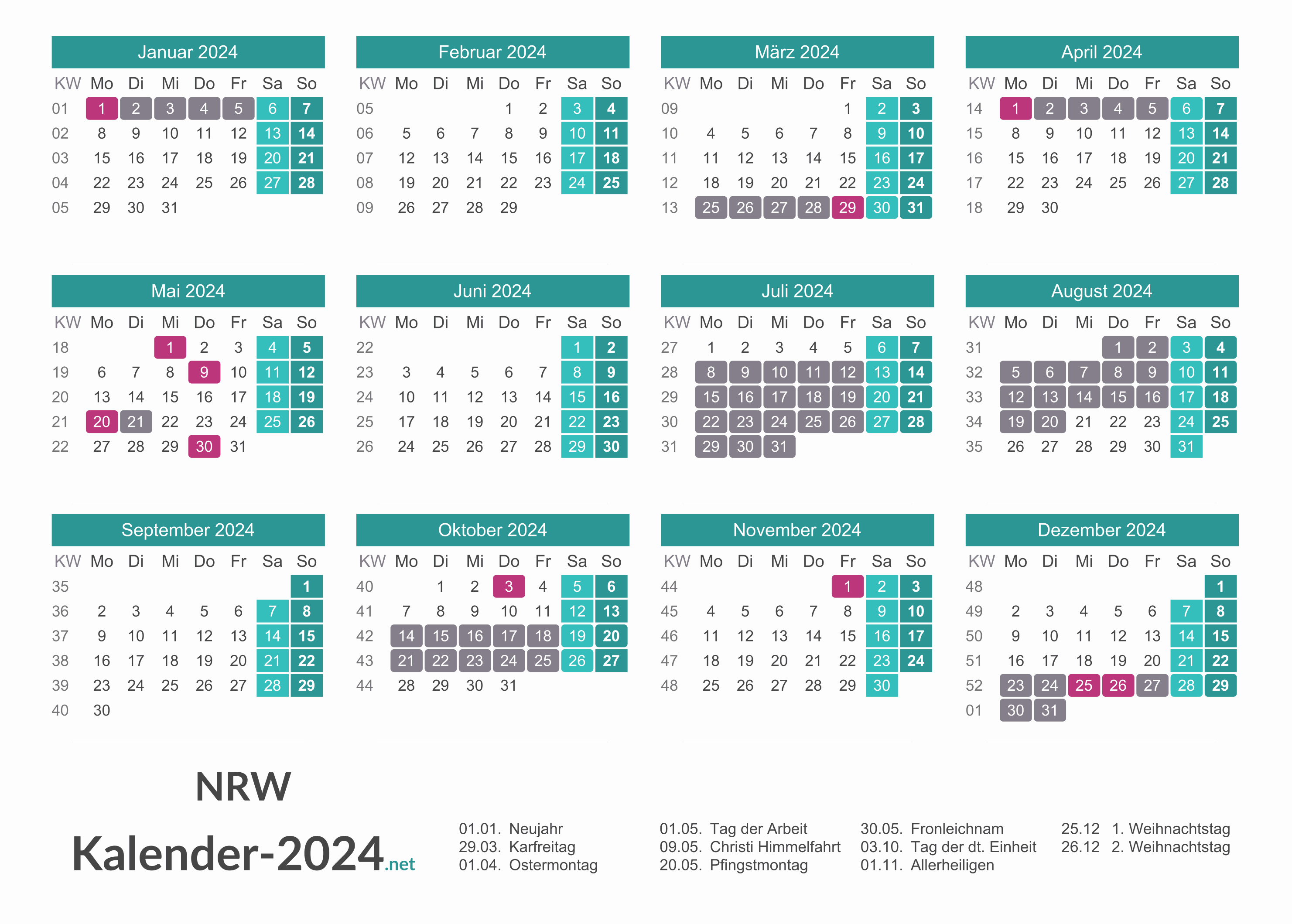  Foto zu FERIEN Nordrhein-Westfalen 2024 - Ferienkalender & Übersicht 