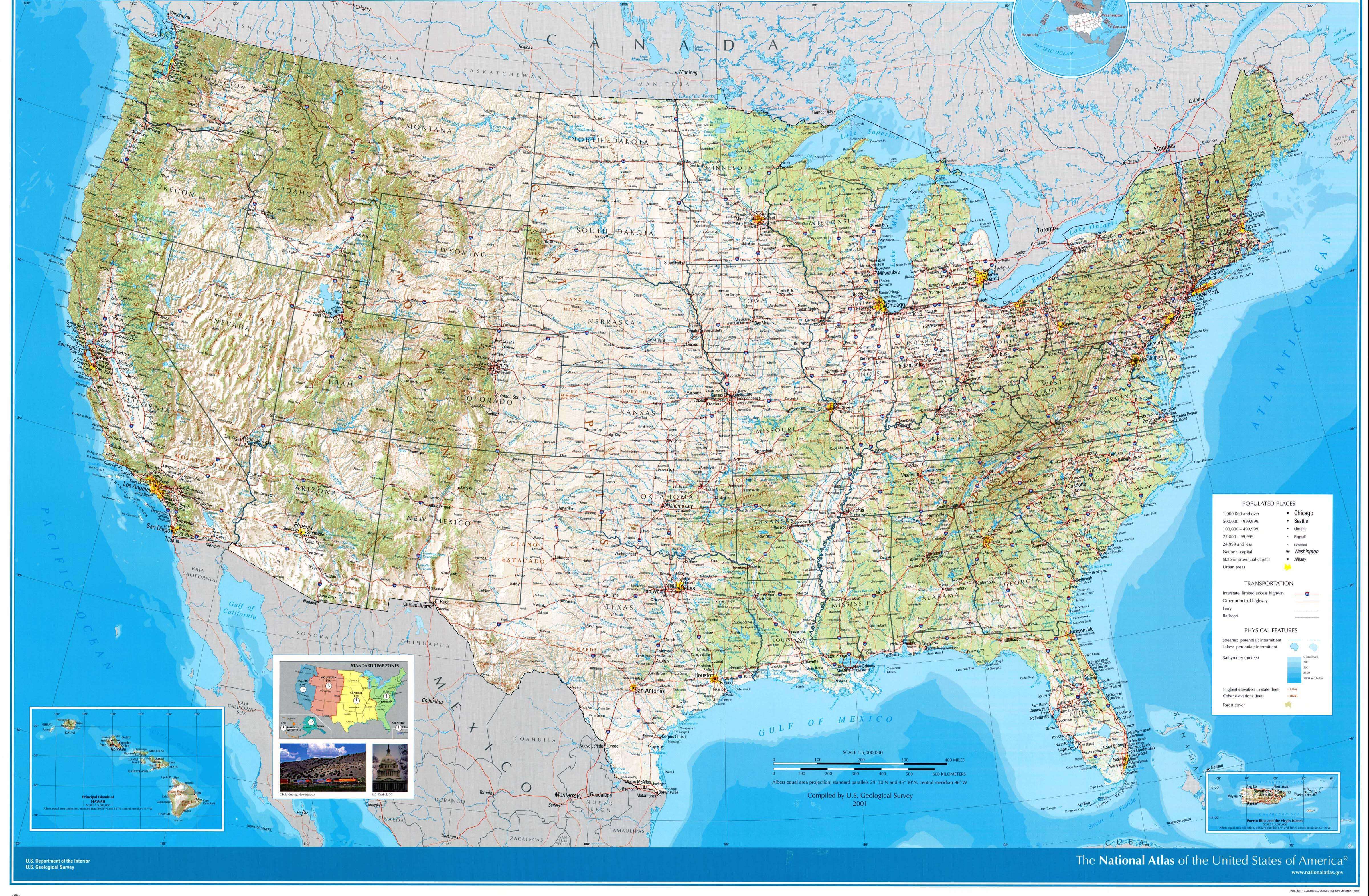  Foto zu Explore the United States 🌄 🗽 Detailed Map with Cities and States 