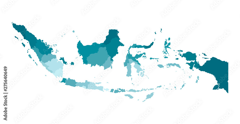  Foto zu Vector isolated illustration of simplified administrative map of 