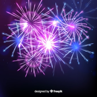  Beautiful new year 2020 fireworks Illustration 
