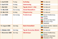 kalender 2026 saarland schulferien