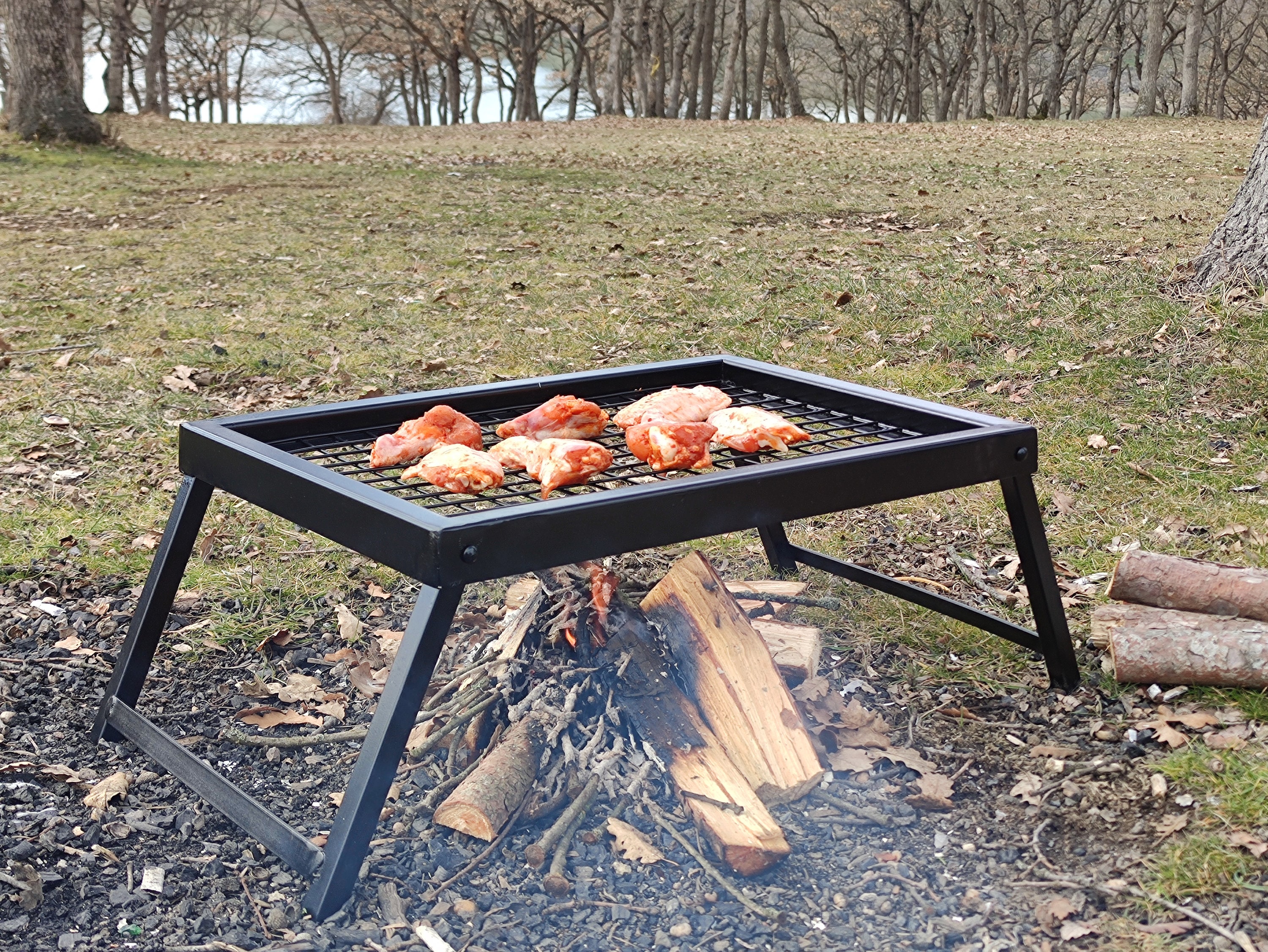  Foto zu Metal Campfire Cooking Grill Camping Folding Campfire Fire - Etsy 