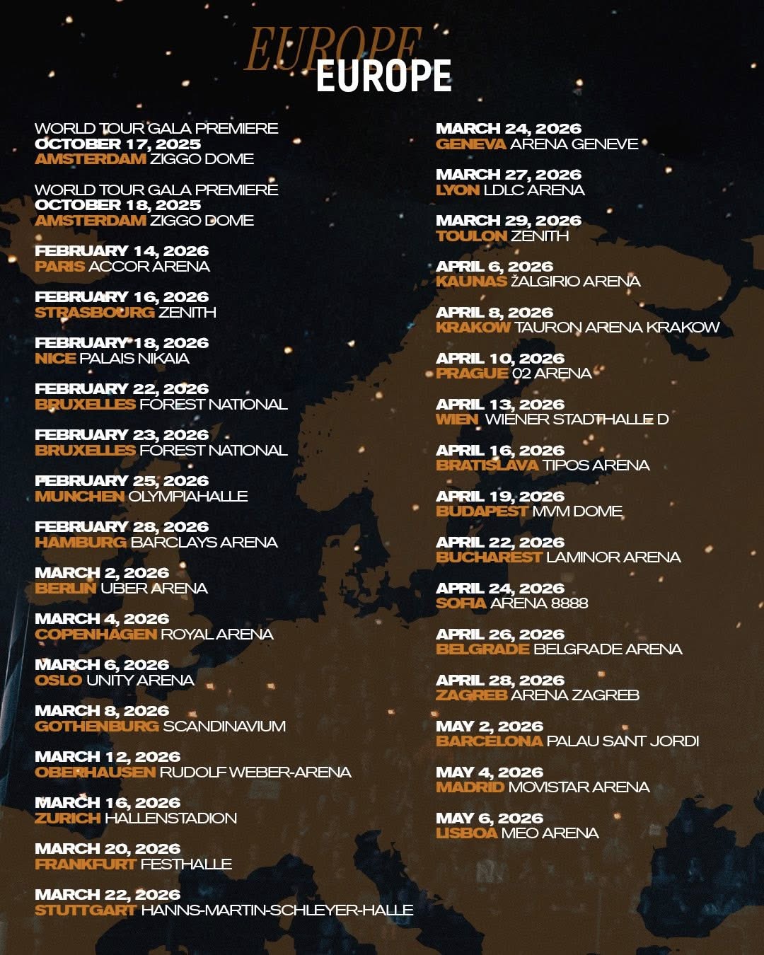  Eros Ramazzotti Tour 2026: Una Storia Importante World Tour 