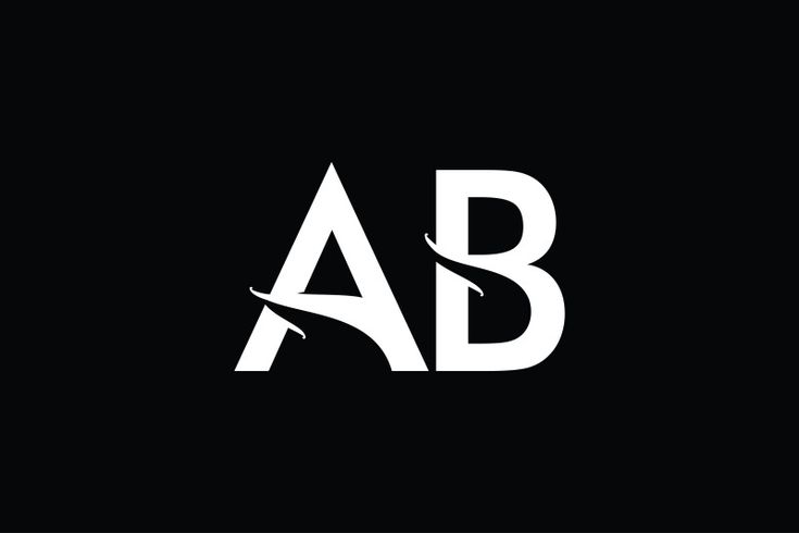  AB Monogram logo design By Vectorseller 