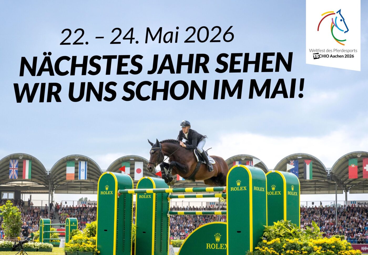 CHIO Aachen 2026: Im kommenden Jahr bereits im Mai! – spring-reiter.de Illustration 