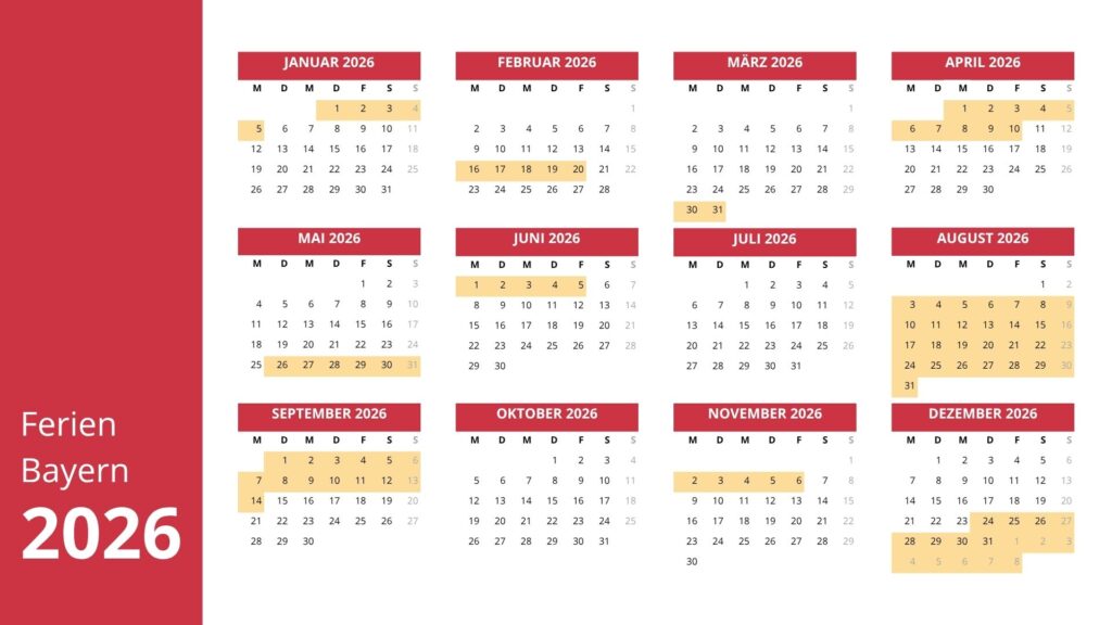  Ferien Bayern 2026 – Schulferien und Feiertage im Überblick - Freizeitfun Motiv 
