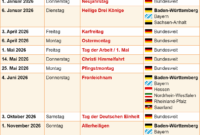 ferienplaner baden württemberg 2026