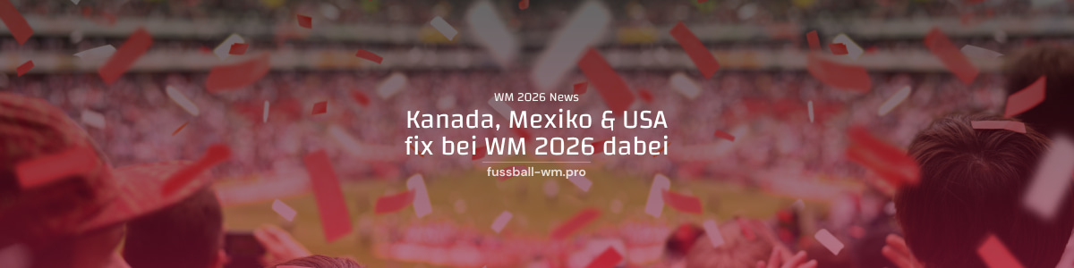  Kanada, Mexiko & USA automatisch für 2026 qualifiziert Motiv 
