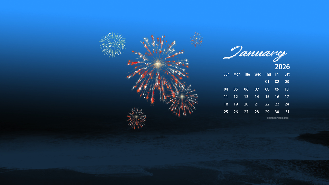  January 2026 Desktop Wallpaper Calendar - CalendarLabs Motiv 