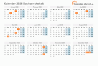 ferien sachsen anhalt 2026 sommer