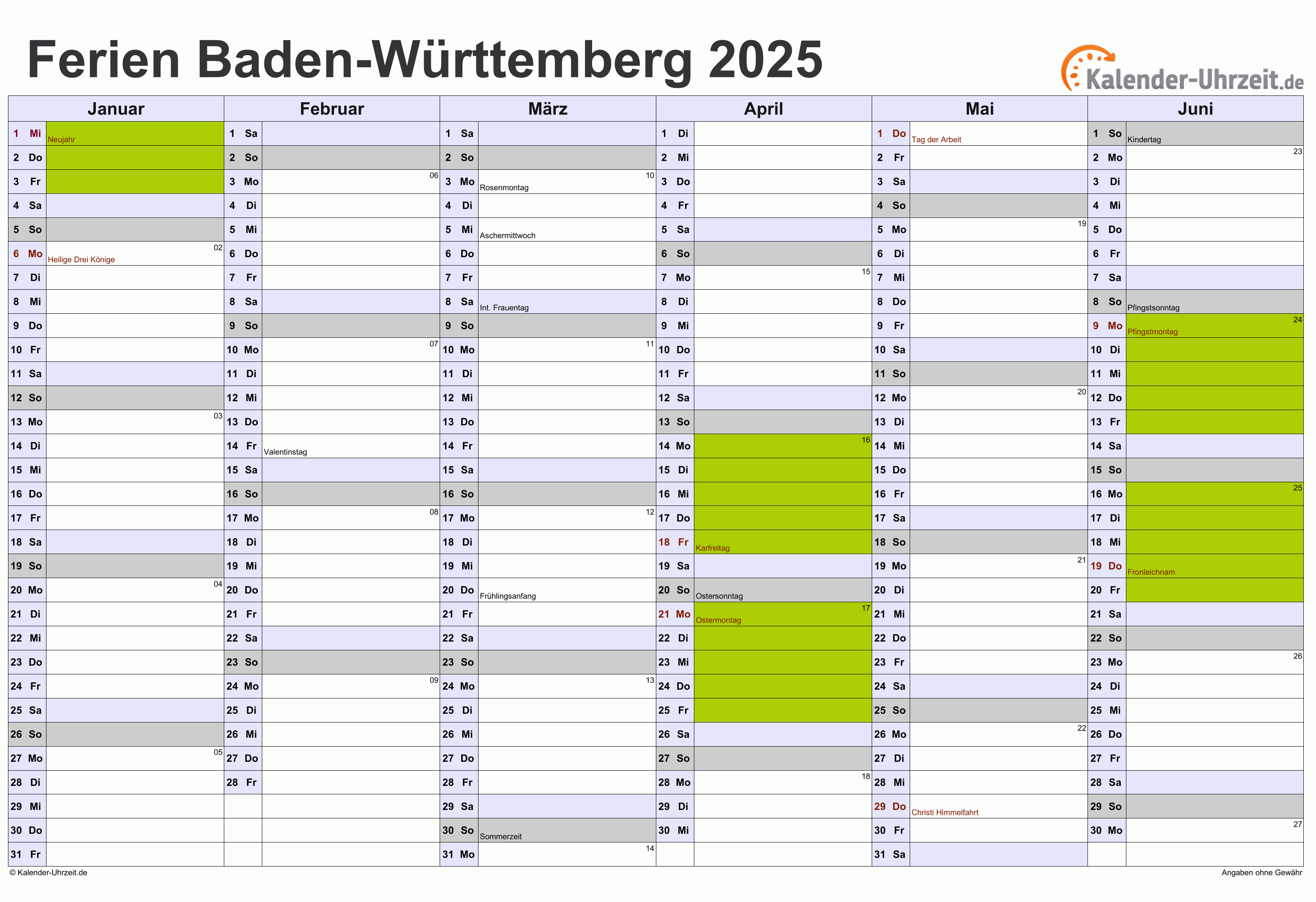 Schulferien In Baden-Württemberg 2025: Planungsgrundlage Für Familien