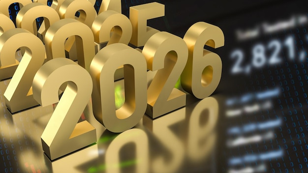  The 2026 year for business concept 3d rendering 