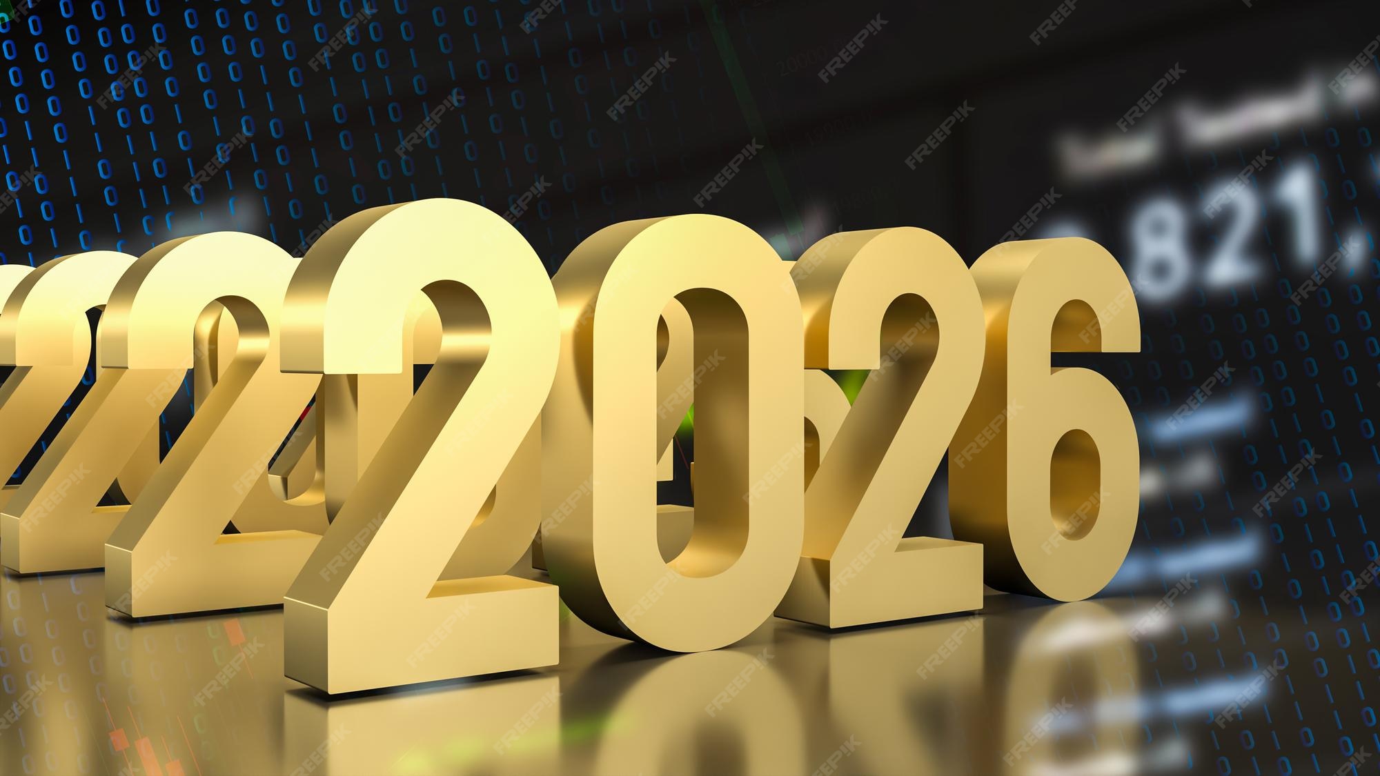  The 2026 year for Business concept 3d rendering Bildidee 