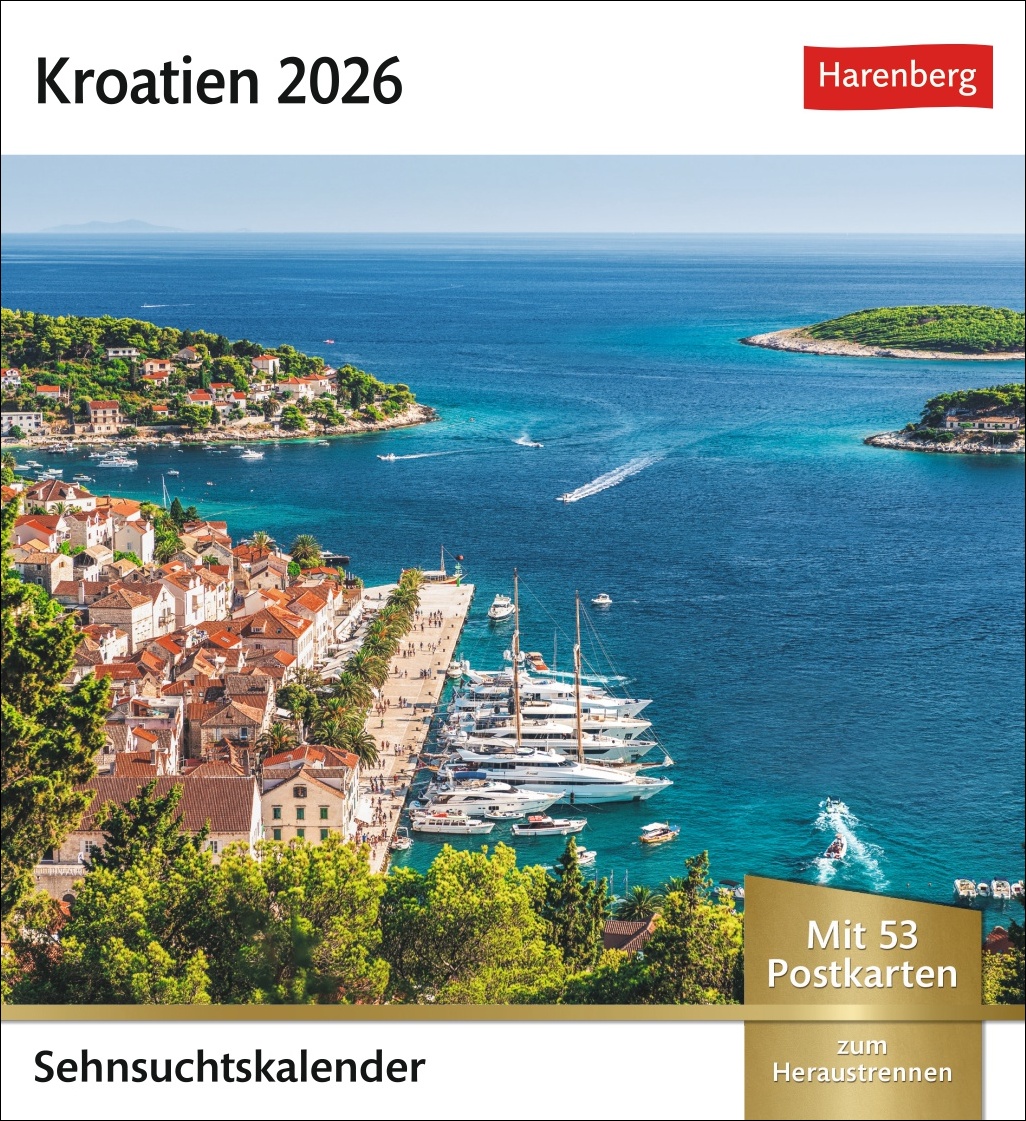  Kroatien Sehnsuchtskalender 2026 - Harenberg Verlag Illustration 