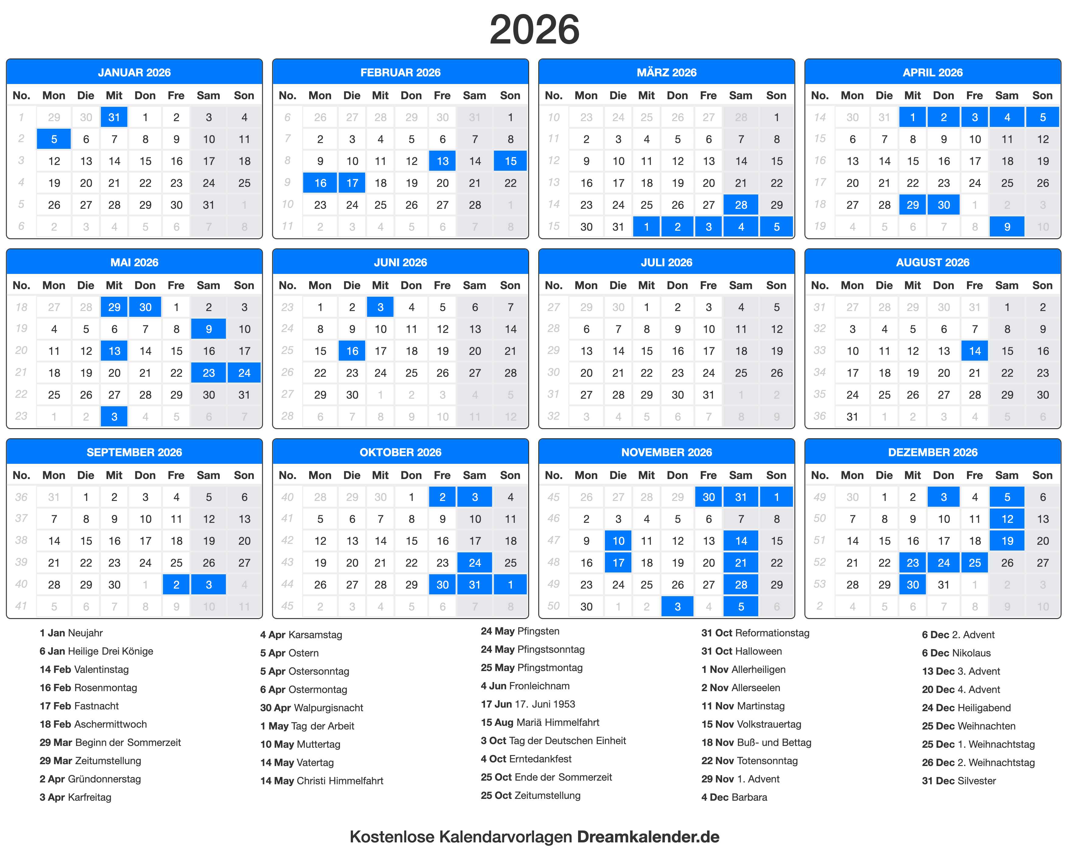  Kalender 2026 Bildidee 