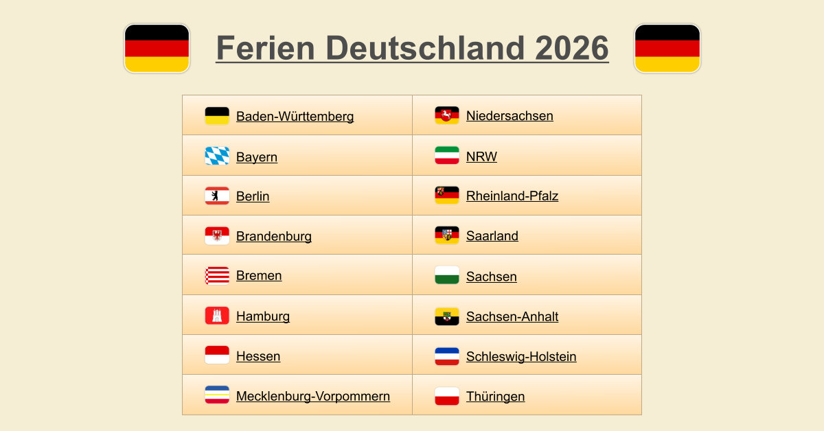  Ferien Deutschland 2026 Motiv 