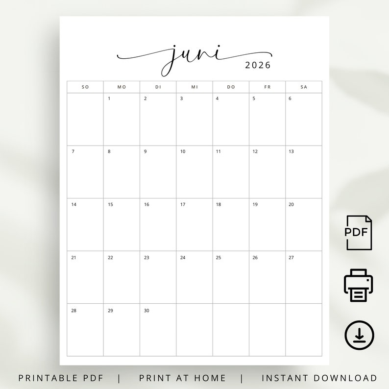  2026 Kalender 2026 Kalender Deutsch Monatsplaner 2026 Portrait German 