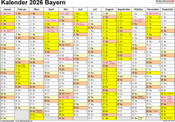  Ferien Bayern 2026 - Übersicht der Ferientermine Motiv 