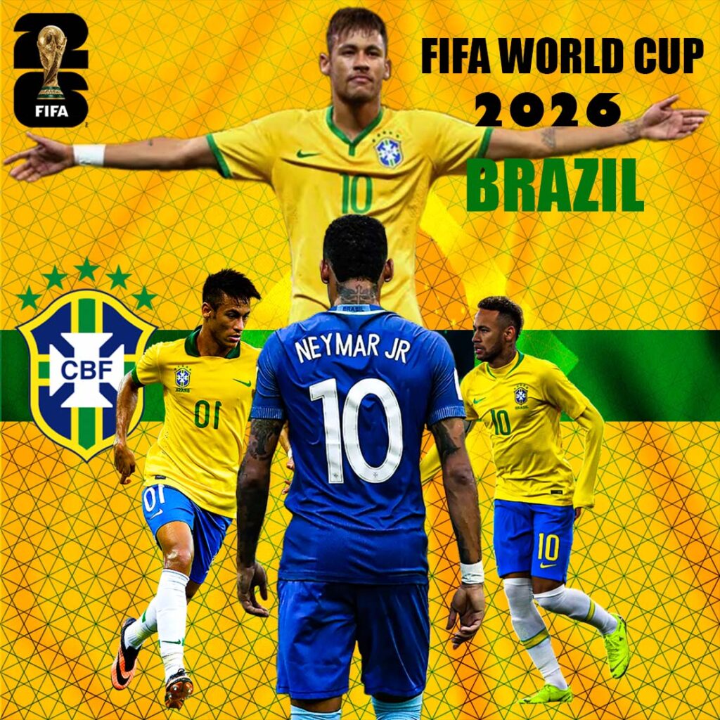  Neymar Jr. Hero of Brazil in FIFA World cup 2026. - MasterBundles Illustration 