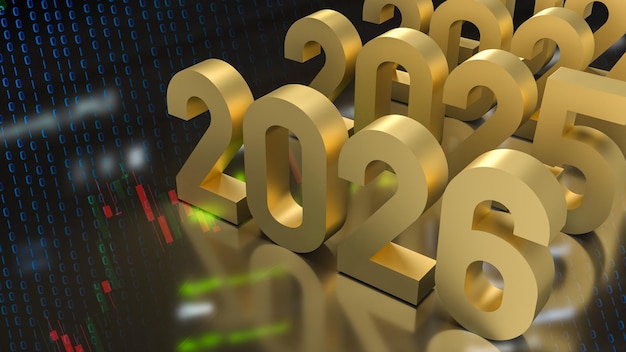  The 2026 year for business concept 3d rendering 