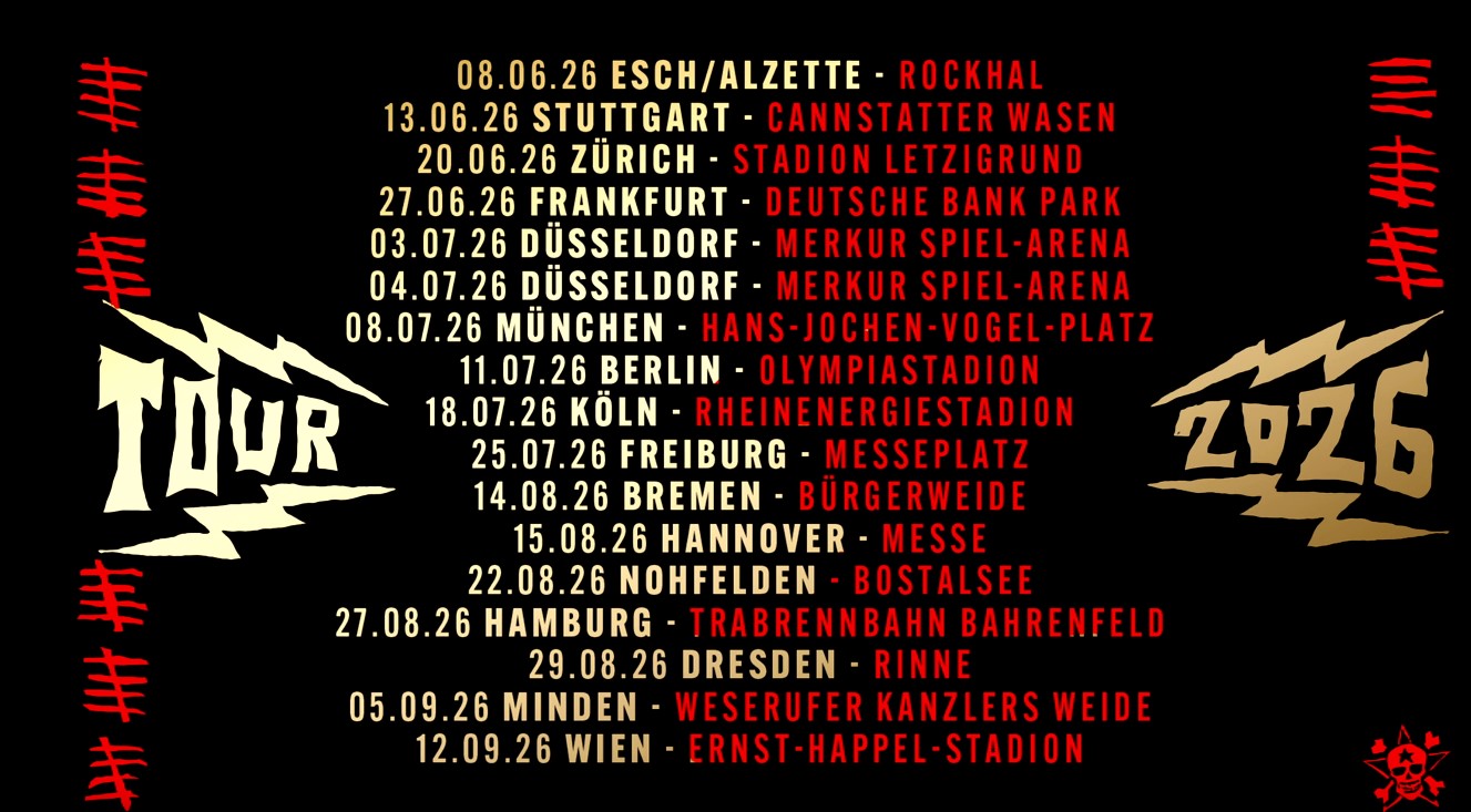  Die Toten Hosen - Tour 2026! - Concertvisions 