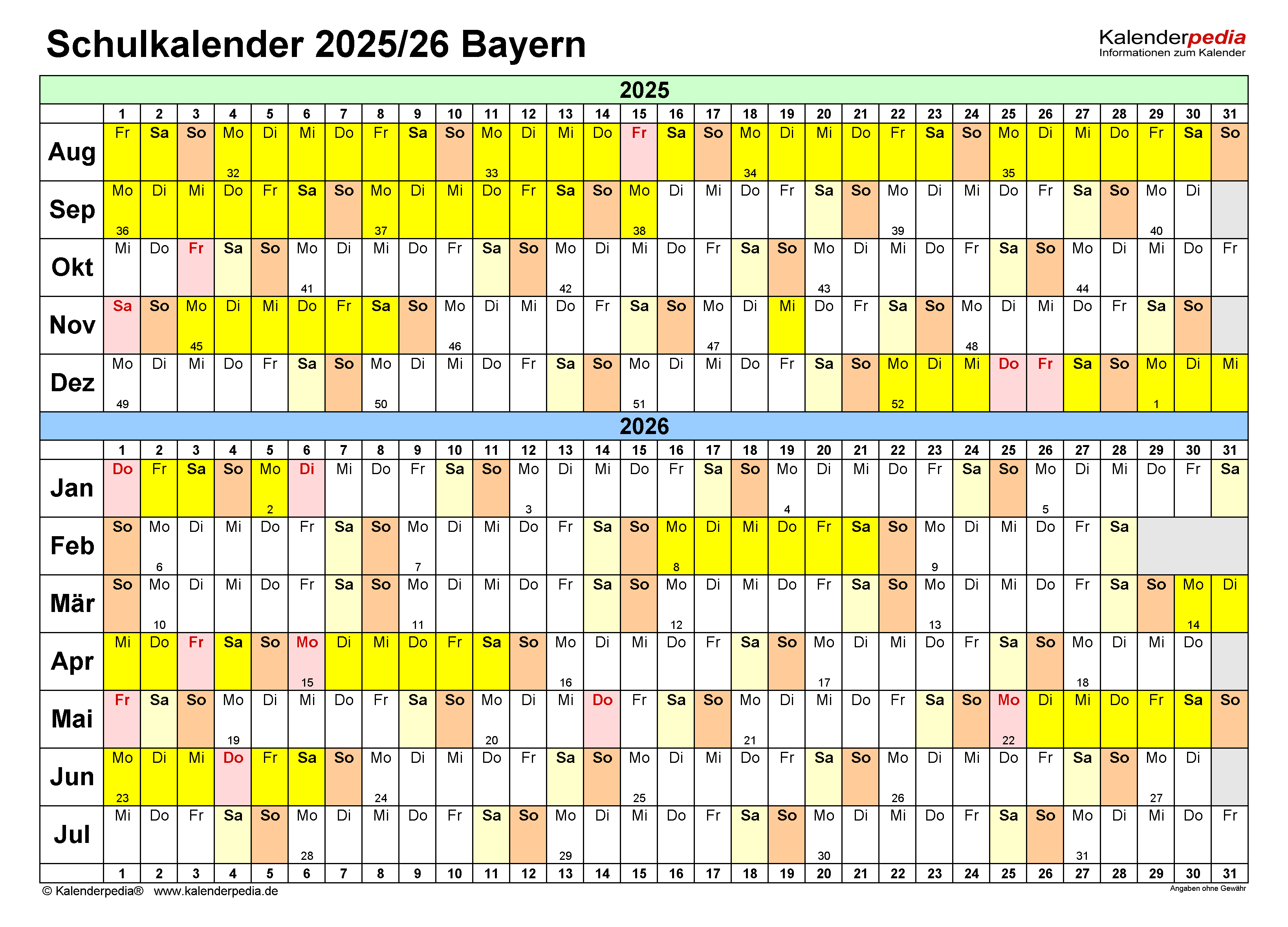 Kalender Bayern 2025 Med Ferier 2026: En Nøgle Til Planlægning Og