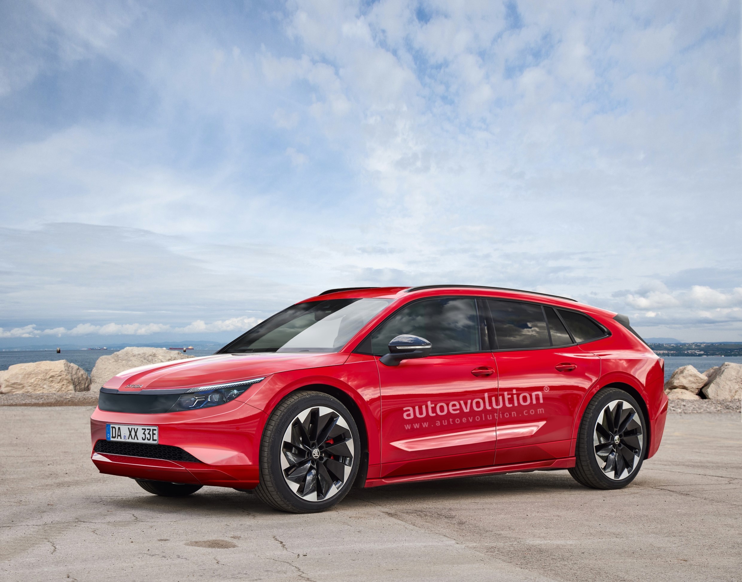  Foto zu 2026 Skoda Combi EV Masterfully Rendered, Octavia Combi-Sized Wagon 