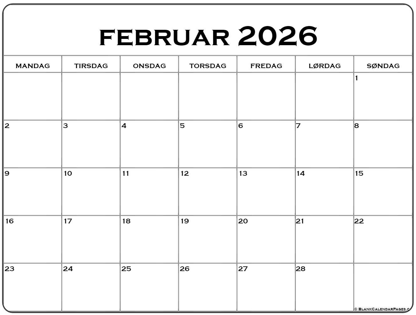  Kalender februar Motiv 